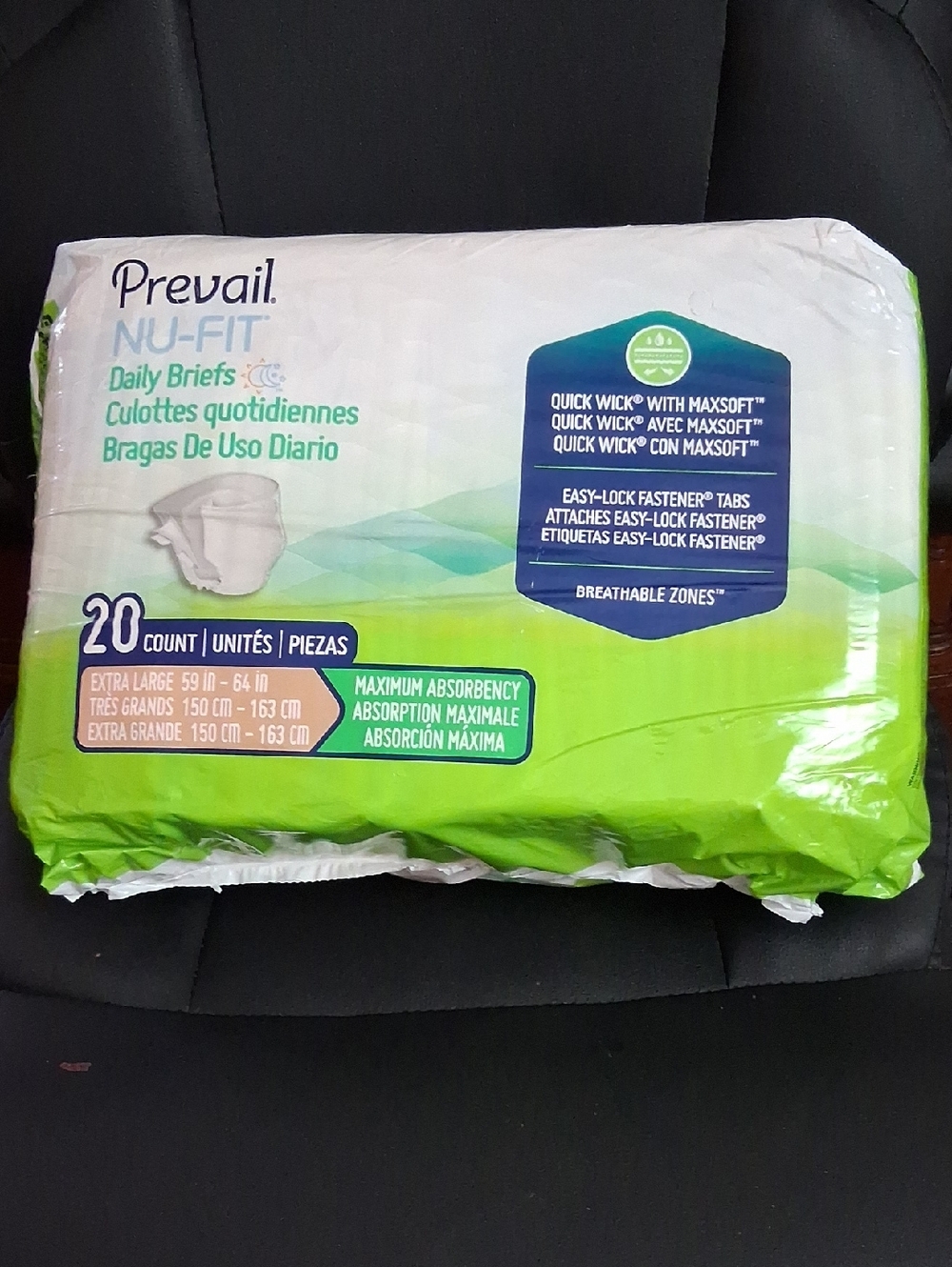 Nu-Fit Daily Briefs - Extra Large, Green (20 Count)